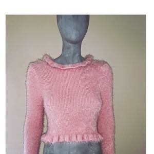 Fluffy stretchy pink cutie top